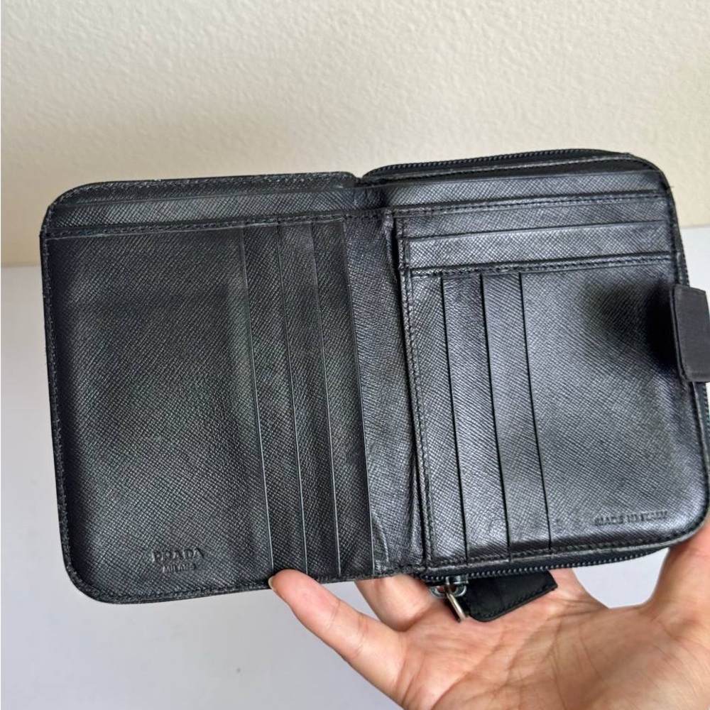 Prada Nylon Black Zip Around Wallet - Picture 9 of 12
